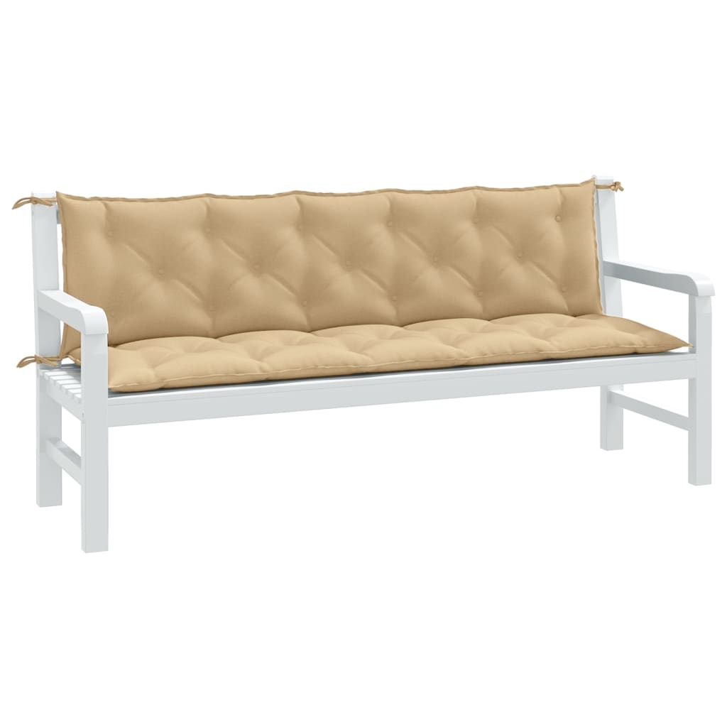 Cuscini Panca Giardino 2pz Beige Mélange 180x50x7 cm Tessuto 4002622