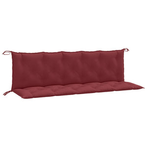 Cuscini Panca Giardino 2pz Rosso Vino Mélange 180x50x7 cm 4002628