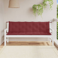 Cuscini Panca Giardino 2pz Rosso Vino Mélange 180x50x7 cm 4002628