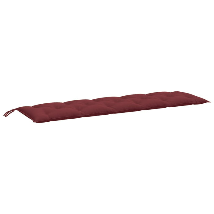 Cuscini Panca Giardino 2pz Rosso Vino Mélange 180x50x7 cm 4002628