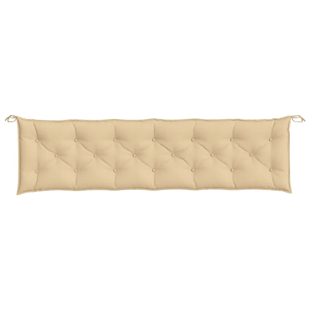 Cuscini Panca Giardino 2pz Beige Mélange 200x50x7 cm Tessuto 4002633