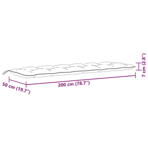 Cuscini Panca Giardino 2pz Beige Mélange 200x50x7 cm Tessuto 4002633