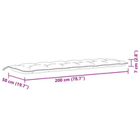 Cuscini Panca Giardino 2pz Tortora Mélange 200x50x7 cm Tessuto 4002638