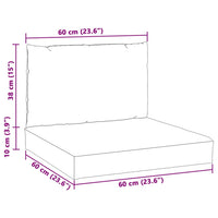 Cuscini per Pallet 2 pz Crema Mélange in Tessuto 4002643