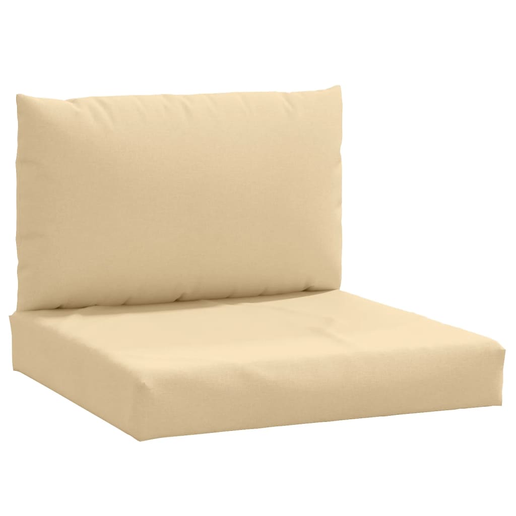 Cuscini per Pallet 2 pz Beige Mélange in Tessuto 4002644