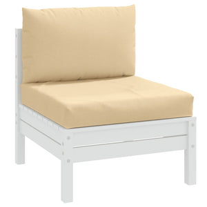 Cuscini per Pallet 2 pz Beige Mélange in Tessuto 4002644