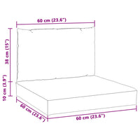 Cuscini per Pallet 2 pz Verdi Mélange in Tessuto 4002646