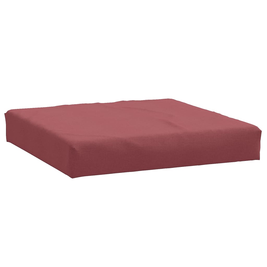 Cuscini per Pallet 2 pz Rosso Vino Mélange in Tessuto 4002650