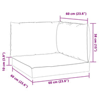 Cuscini per Pallet 3 pz Antracite Mélange in Tessuto 4002651