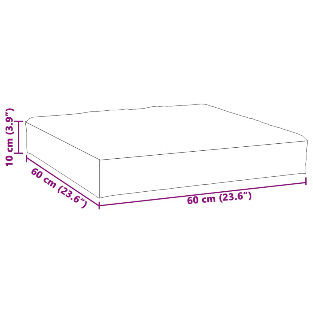 Cuscino per Pallet Antracite Mélange 60x60x10 cm in Tessuto 4002662