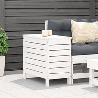 Poggiapiedi da Giardino Bianco 62x31,5x52cm Legno Massello Pinocod mxl 91425