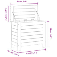 Poggiapiedi da Giardino 62x31,5x52 cm Legno Massello di Douglas 844891