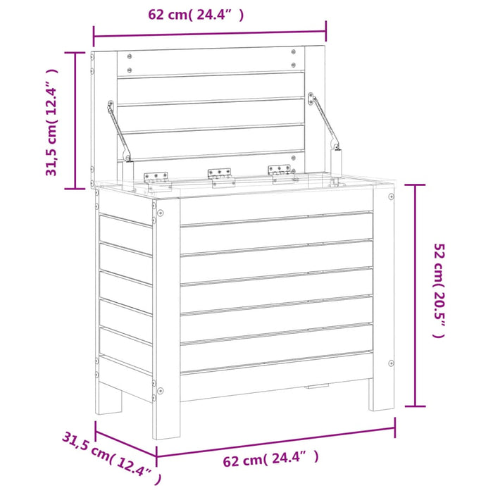 Poggiapiedi da Giardino 62x31,5x52 cm Legno Impregnato di Pino 844892