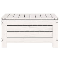 Poggiapiedi Giardino Bianco 62x63,5x32 cm Legno Massello Pino 844899