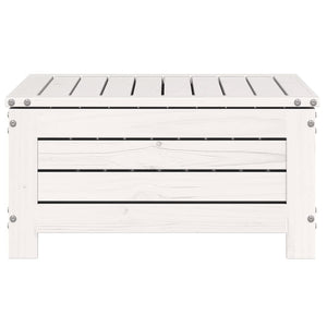 Poggiapiedi Giardino Bianco 62x63,5x32 cm Legno Massello Pino 844899