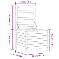 Poggiapiedi da Giardino 62x63,5x53,5 cm Legno Massello di Pino 844903