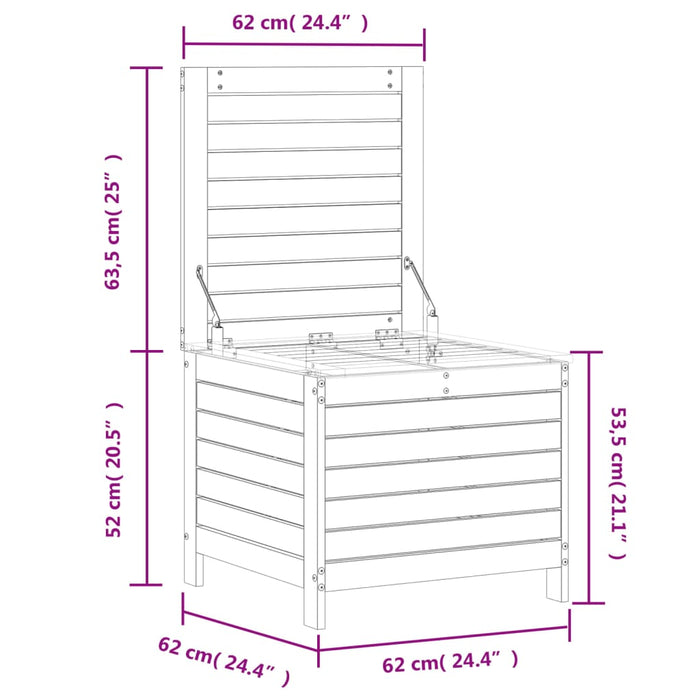 Poggiapiedi da Giardino 62x63,5x53,5 cm Legno Massello di Pino 844903