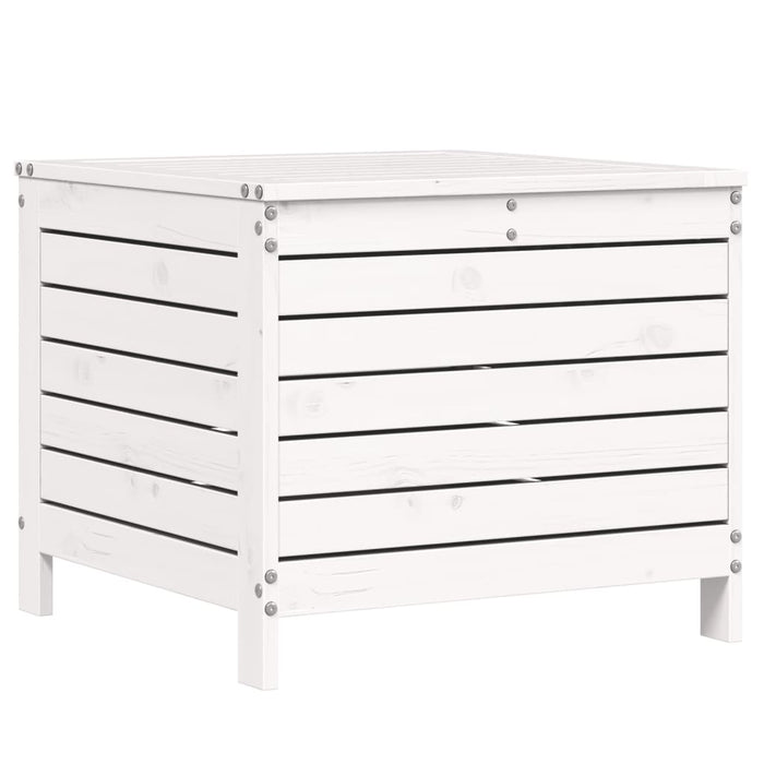 Poggiapiedi Giardino Bianco 62x63,5x53,5 cm Legno Massello Pino 844904