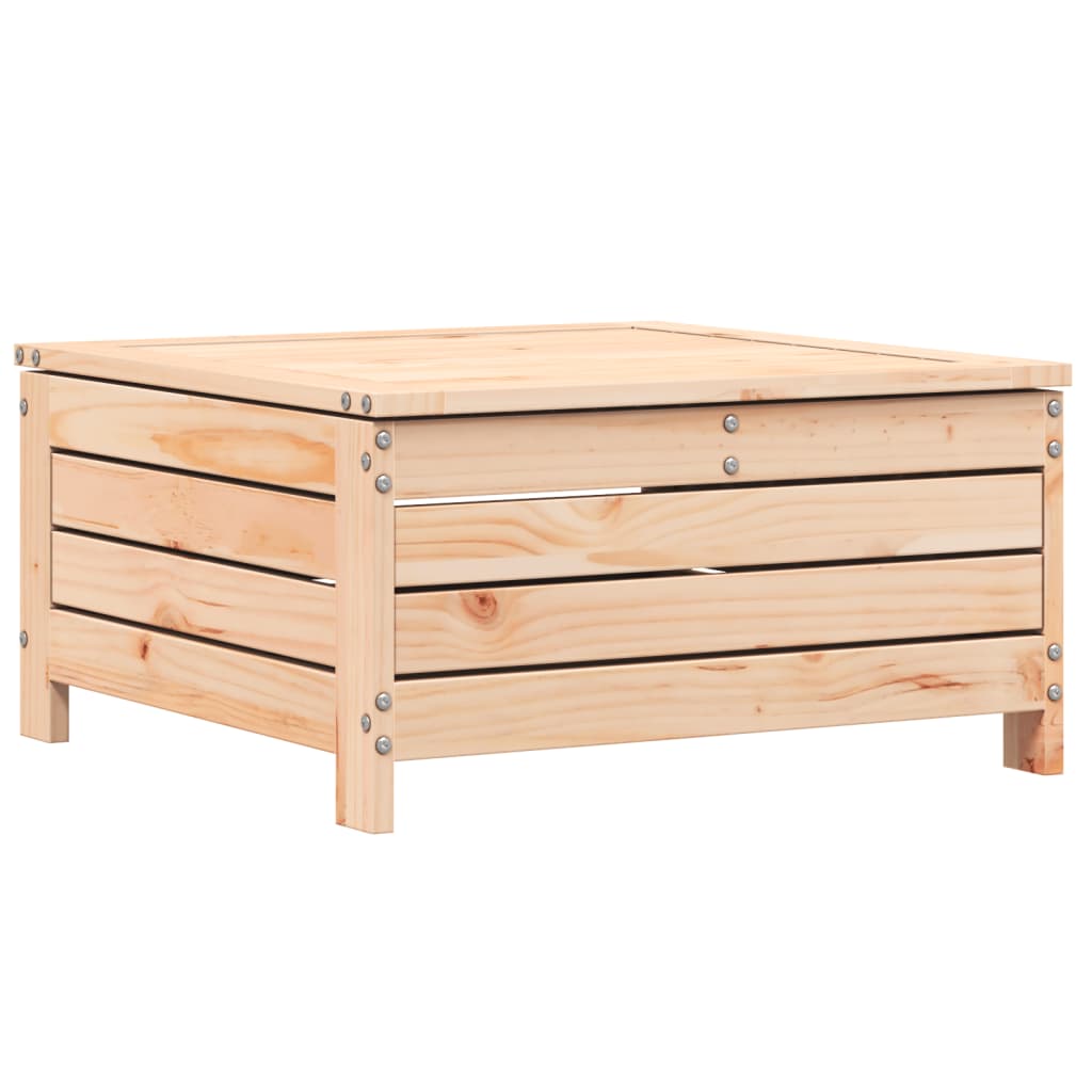 Poggiapiedi da Giardino con Cuscino in Legno Massello di Pinocod mxl 115327