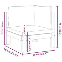 Divano Angolare Giardino con Cuscini Legno Massello di Acacia 367628