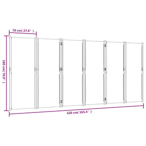 Divisorio a 6 Pannelli Grigio Chiaro 420x180 cm 4003358