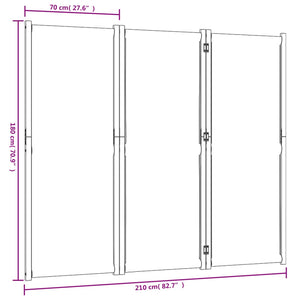 Divisorio a 3 Pannelli Blu Scuro 210x180 cm 4003359