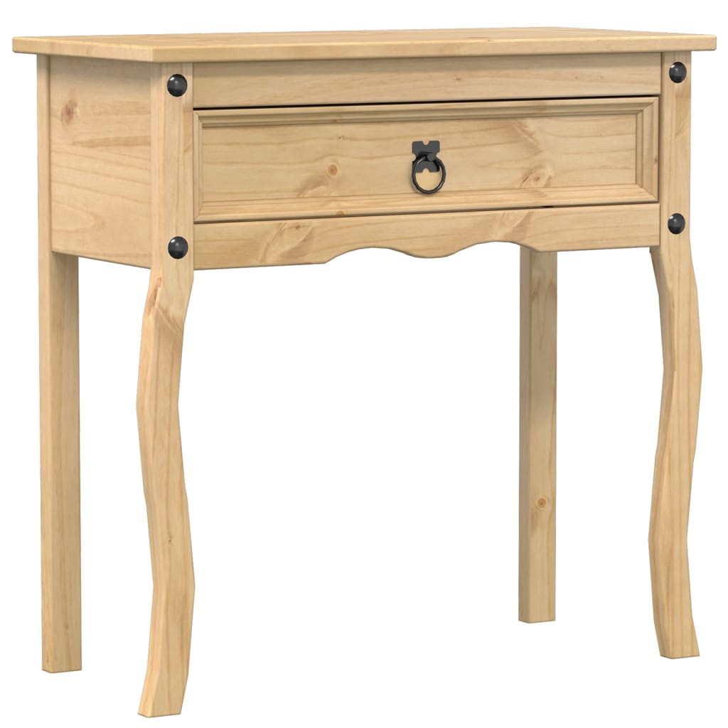 Tavolino Consolle Corona 73x35x73 cm in Legno Massello di Pino 4002776