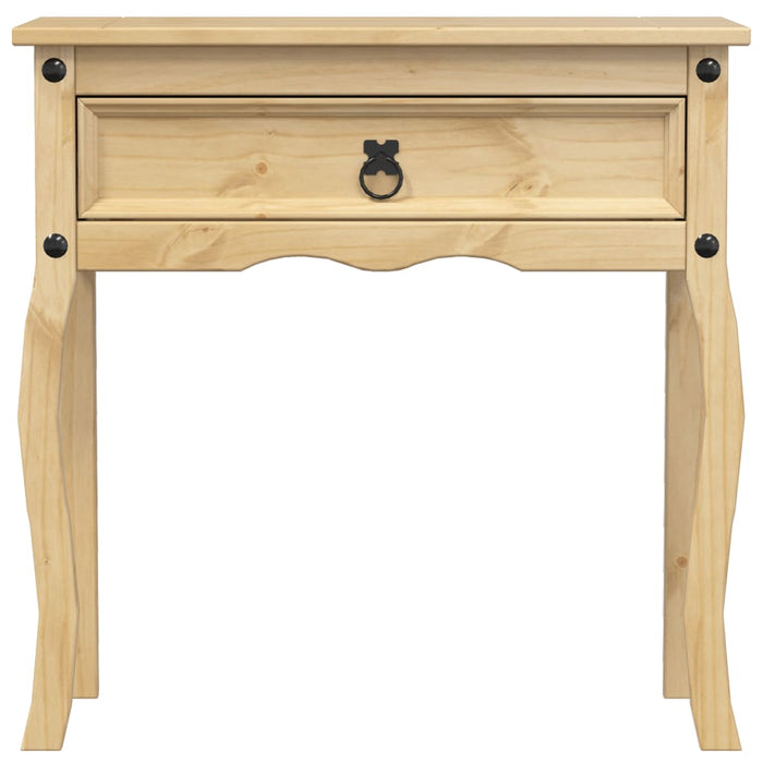 Tavolino Consolle Corona 73x35x73 cm in Legno Massello di Pino 4002776