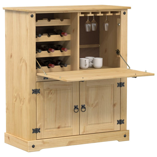 Cantinetta per Vini Corona 97x45x114 cm Legno Massello di Pino 4002789