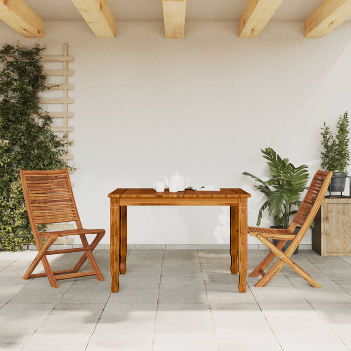 Sedie da Giardino Pieghevoli 2 pz in Legno Massello di Acacia 367696