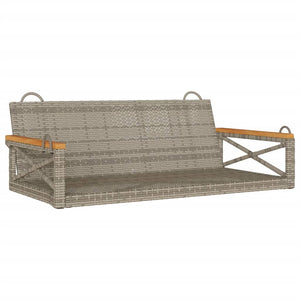 Panchina Dondolo Grigia 109x62x40 cm in Polyrattan 368153