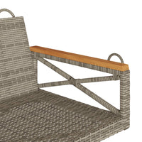 Panchina Dondolo Grigia 109x62x40 cm in Polyrattan 368153