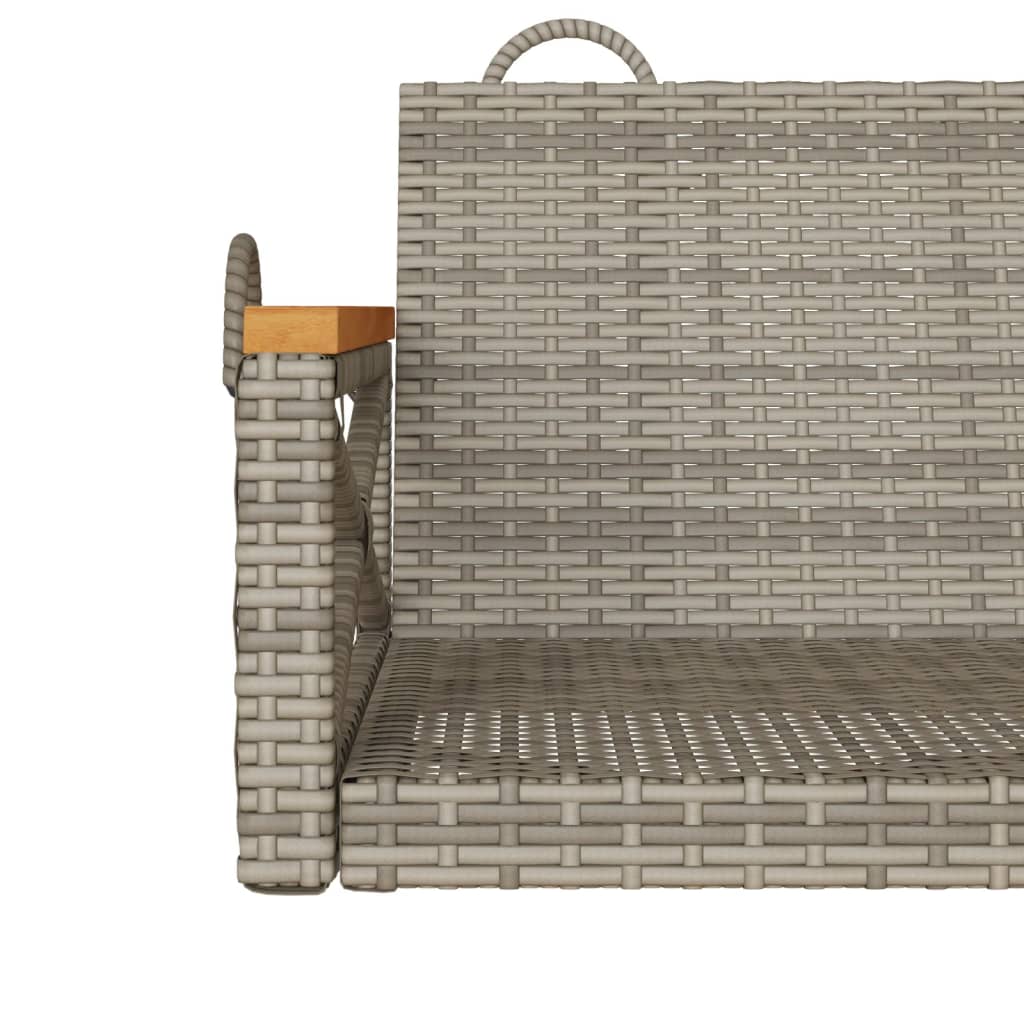 Panchina Dondolo Grigia 109x62x40 cm in Polyrattan 368153