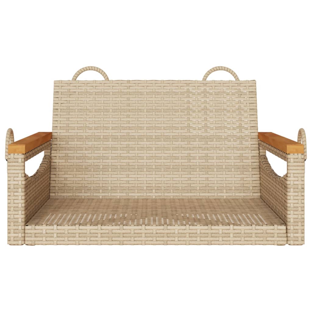 Panchina a Dondolo Beige 63x62x40 cm in Polyrattan 368163