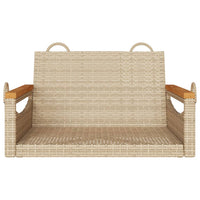 Panchina a Dondolo Beige 63x62x40 cm in Polyrattan 368163