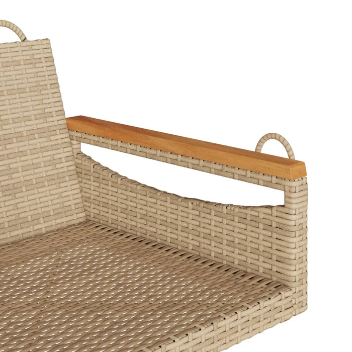 Panchina a Dondolo Beige 63x62x40 cm in Polyrattan 368163