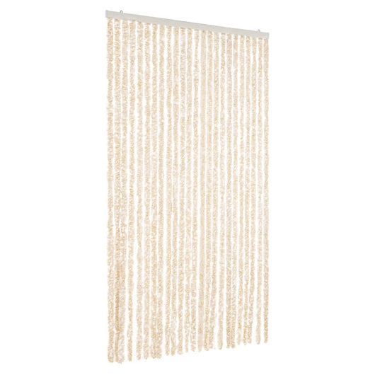 Tenda Antimosche Beige e Bianca 100x200 cm in Ciniglia 377343