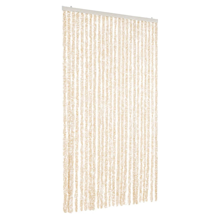 Tenda Antimosche Beige e Bianca 100x200 cm in Ciniglia 377343