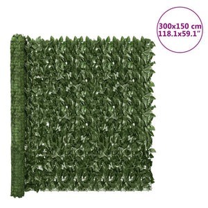 Schermo Privacy da Balcone con Foglie Verde Scuro 300x150 cm 3216424