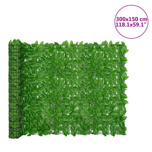 Schermo Privacy da Balcone con Foglie Verde 300x150 cm 3216425