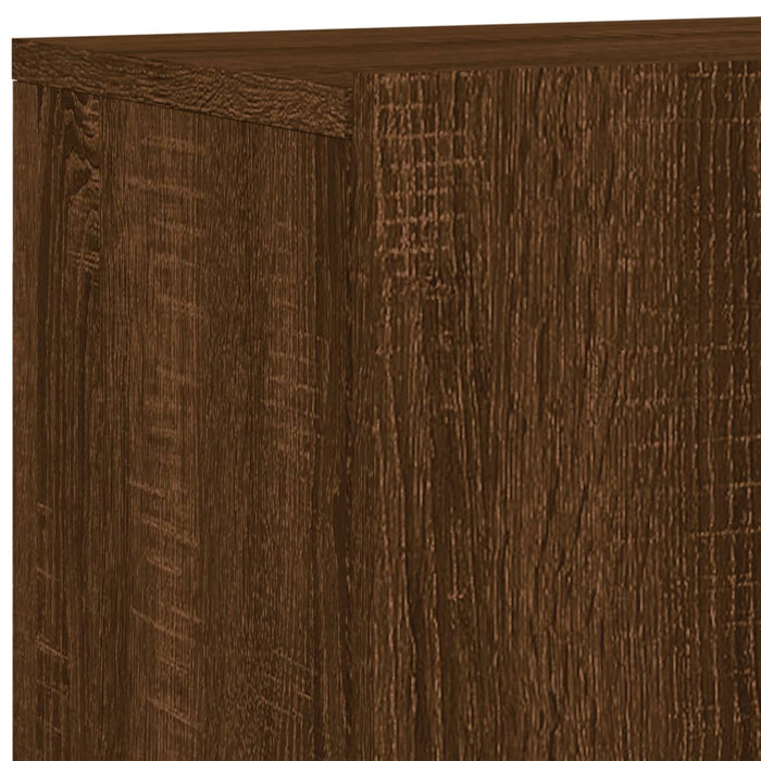 Mobili TV a Muro 6pz Rovere Marrone in Legno Multistrato 3216445