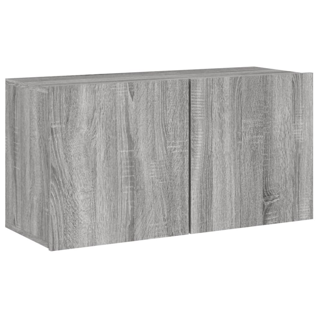 Mobili TV a Muro 5pz Grigio Sonoma in Legno Multistrato 3216462