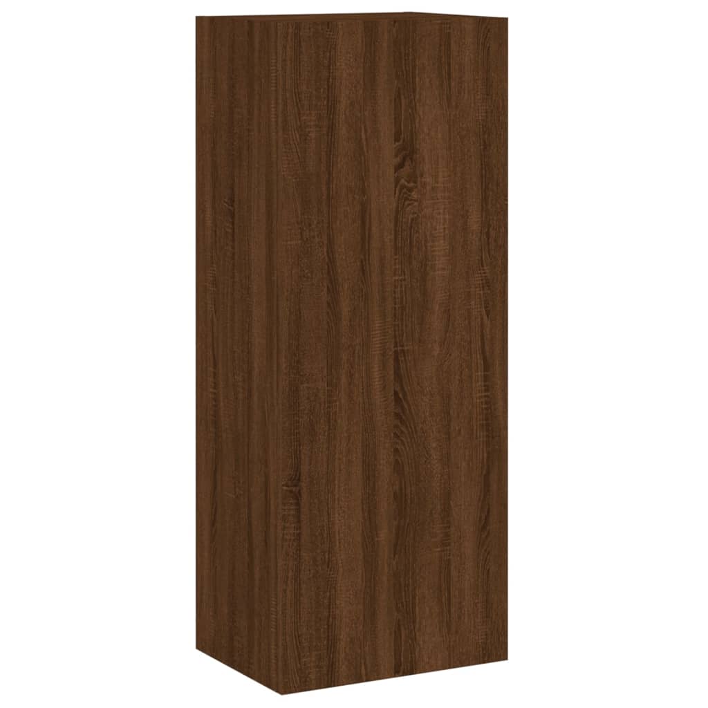 Mobili TV a Muro 5pz Rovere Marrone in Legno Multistrato 3216488