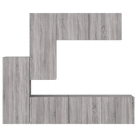 Mobili TV a Muro 5pz Grigio Sonoma in Legno Multistrato 3216494