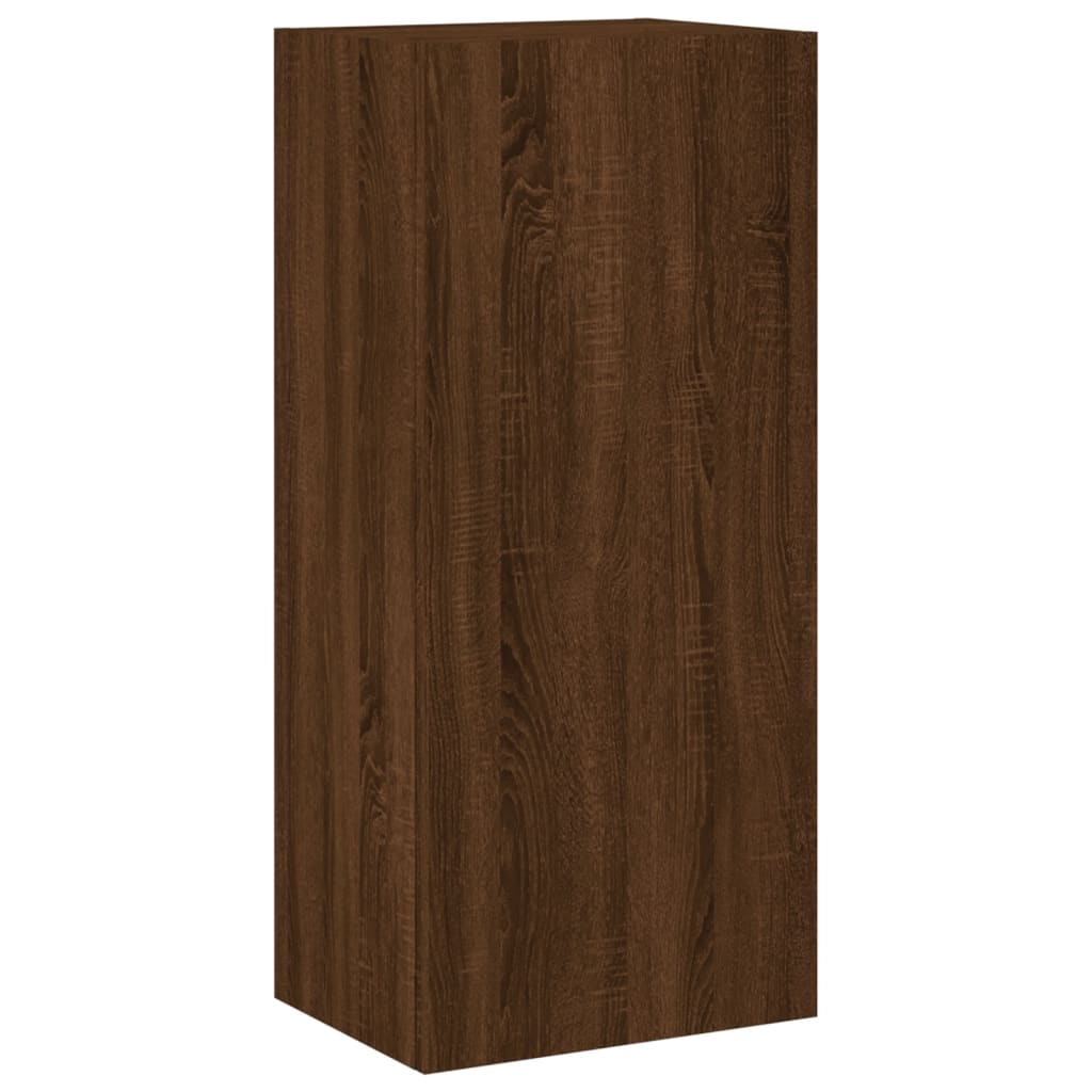 Mobili TV a Muro 5pz Rovere Marrone in Legno Multistrato 3216524