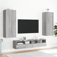 Mobili TV a Muro 5pz Grigio Sonoma in Legno Multistratocod mxl 134501