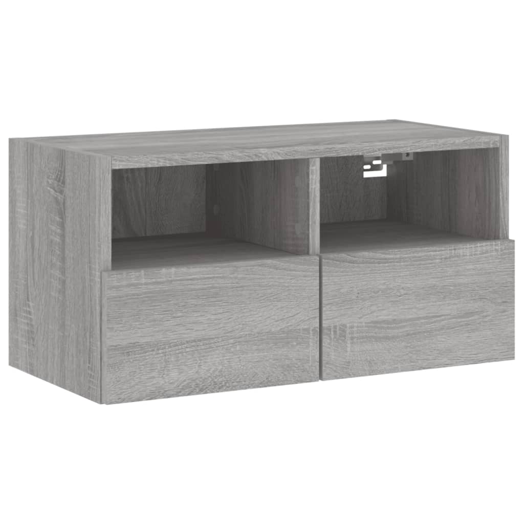 Mobili TV a Muro 5pz Grigio Sonoma in Legno Multistrato 3216544