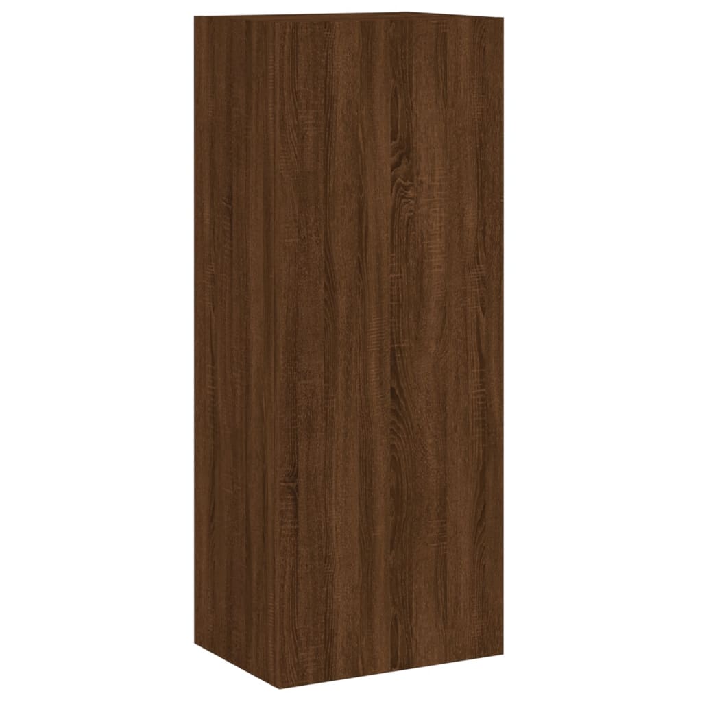 Mobili TV a Muro 5pz Rovere Marrone in Legno Multistrato 3216545