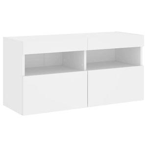 Set Mobili TV a Muro 7 pz con Luci LED Bianco 3216778