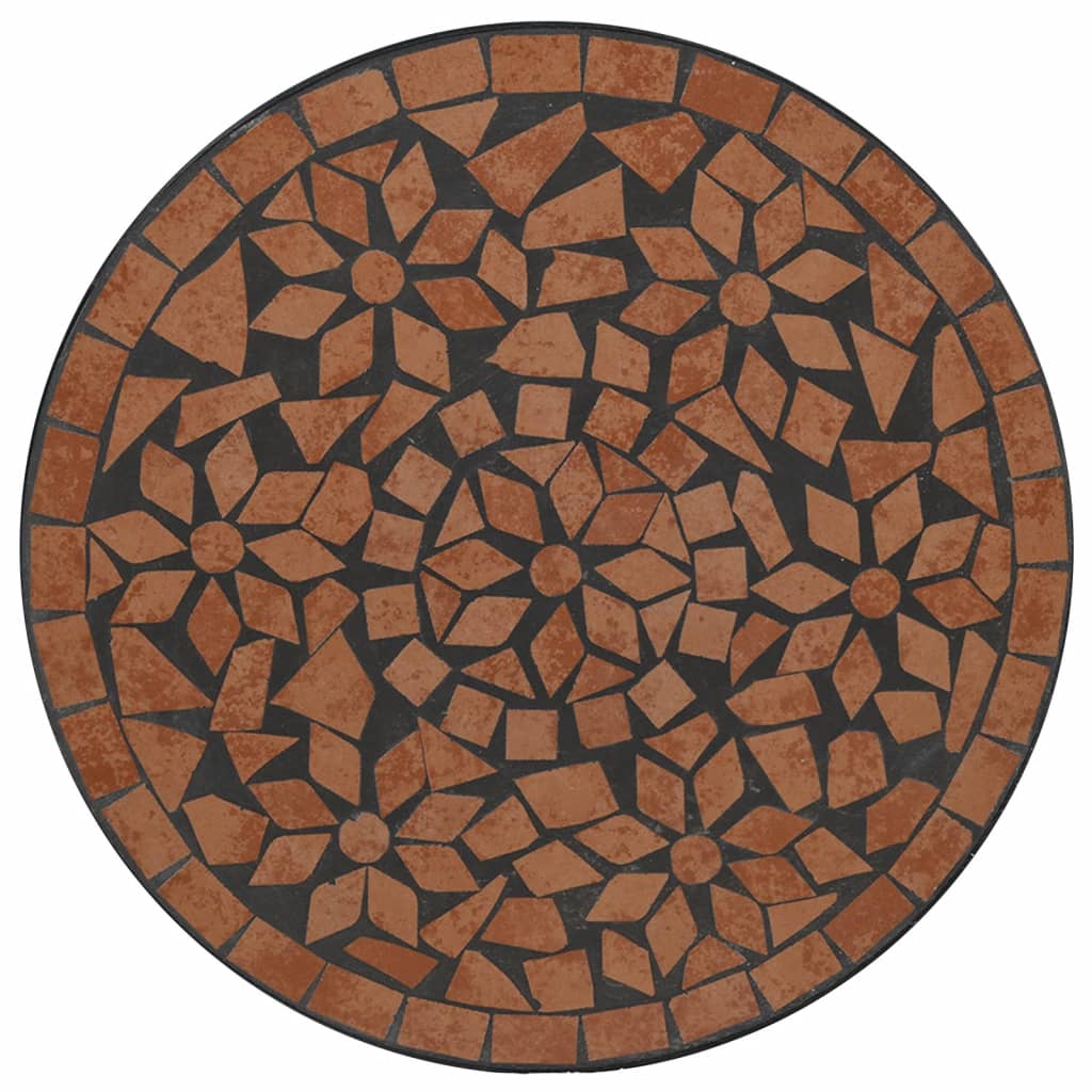 Tavolo da Bistrò a Mosaico Terracotta Ø50x70 cm in Ceramica 4003398